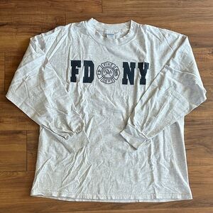 Vintage 90s New York Fire Department Long Sleeve Tee
